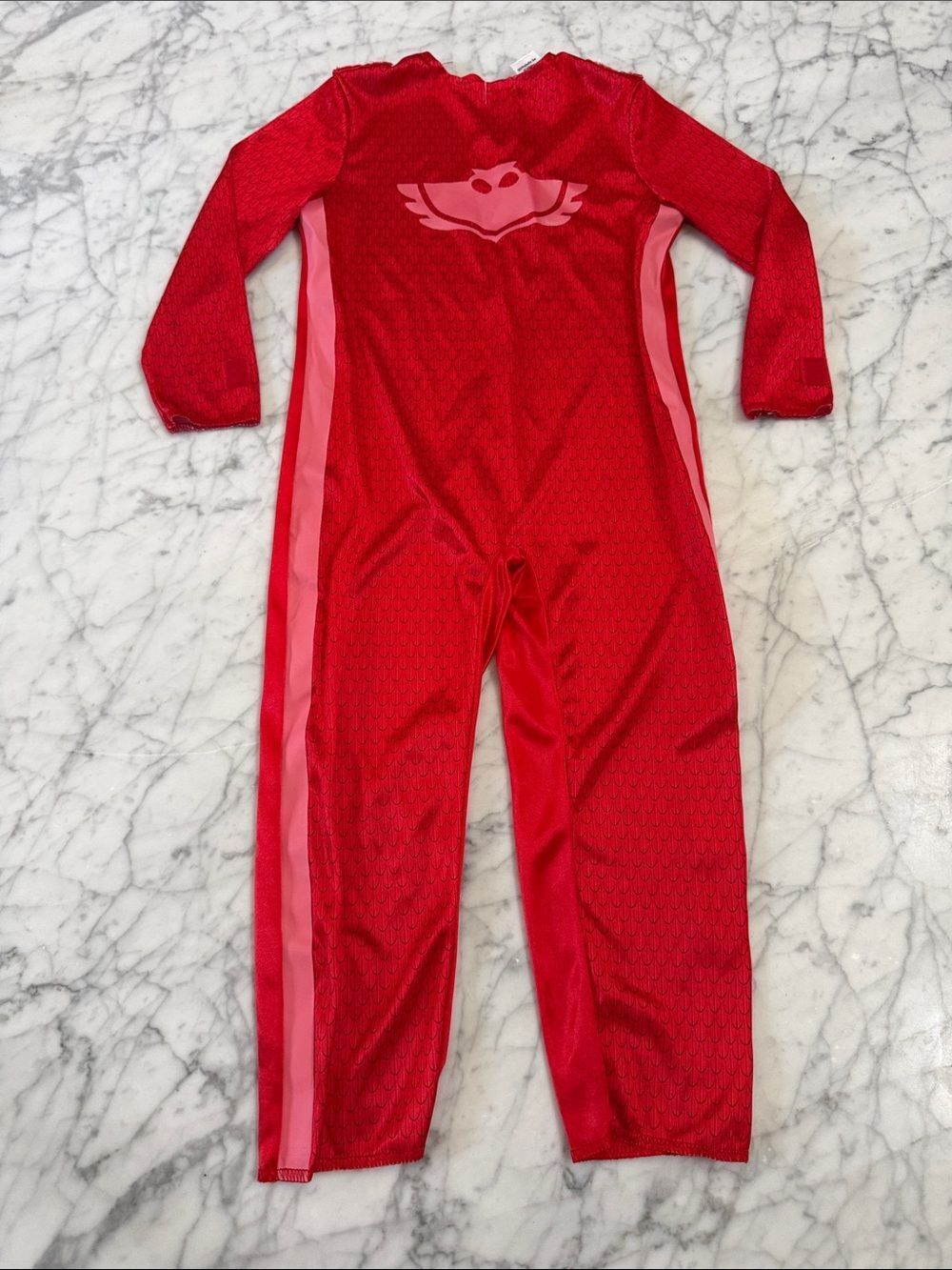 Kids Red PJ Masks Owlette One-Piece Costume Sz 3/4 * no cape